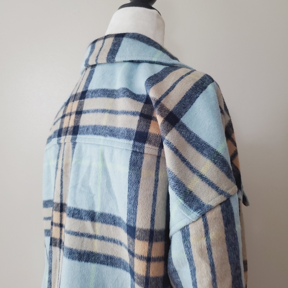 Anthropologie Avec Les Filles Plaid Fleece Shacket - Picture 9 of 16